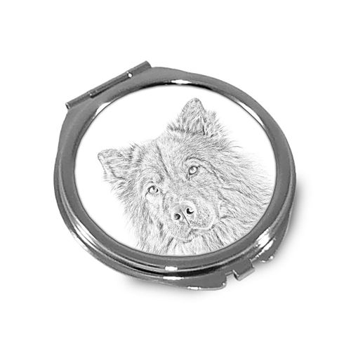 Eurasier - kieszonkowe lusterko z wizerunkiem psa. na Arena.pl