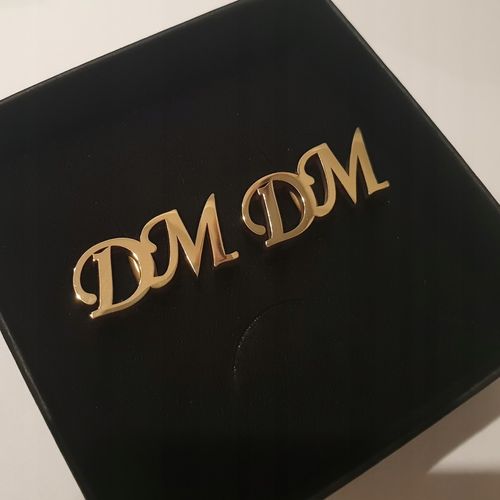 spinki do mankietów z Twoimi Inicjałami - mosiądz na Arena.pl