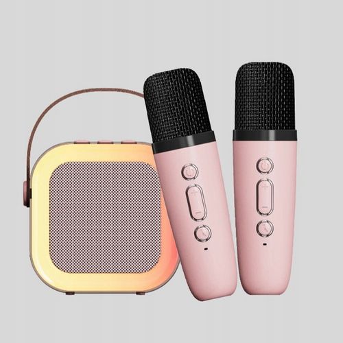 GŁOŚNIK BLUETOOTH PRZENOŚNE KARAOKE LAMPKA RGB 2 MIKROFONY USB SD MINI JACK na Arena.pl