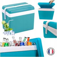 Lodówka turystyczna 35L KAMAI EDA na wkłady mrożące, niebieska z białą