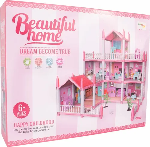 Duży Domek dla Lalek Villa Rezydencja Meble Taras na Arena.pl