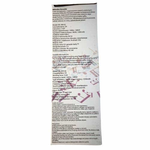 mikrofon karaoke majesticline różowy na Arena.pl