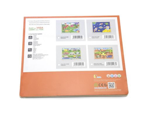 Viga 51462 Puzzle na podkładce 24 elementy - pojazdy w mieście na Arena.pl