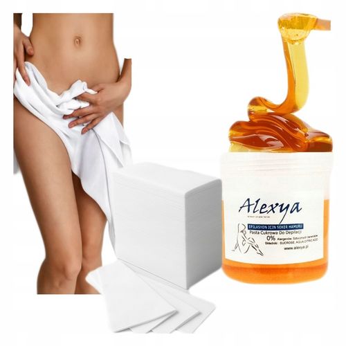 Pasta Cukrowa do depilacji + Paski + Puder lepszy chwyt MNIEJ BÓLU na Arena.pl