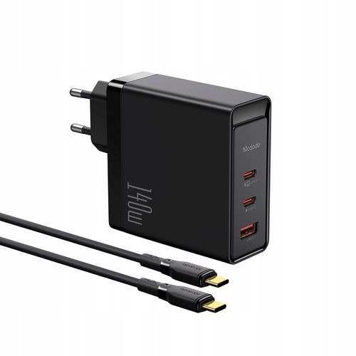 McDodo Ładowarka Sieciowa 140W GAN z 3x USB-C + Kabel do MacBooka na Arena.pl