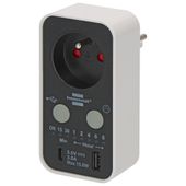 Timer cyfrowy z USB A i USB C wyłącznik czasowy LED odliczanie Brennenstuhl