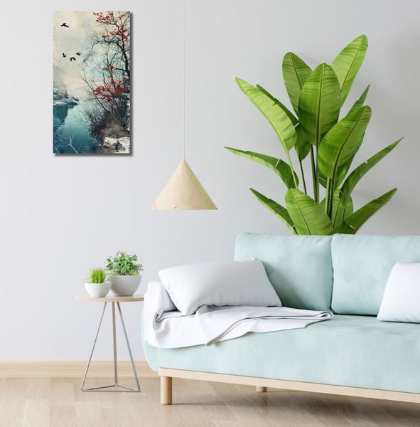 Obraz 30x60cm Zimowy Brzask Ptaków zdjęcie 2