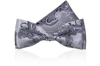 Mucha Szara z Poszetką i tłoczonym grafitowym ciemnym wzorem