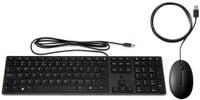 Przewodowa klawiatura i mysz HP 320MK USB Czarna pełnowymiarowa z blokiem numerycznym 9SR36AA (duży enter)