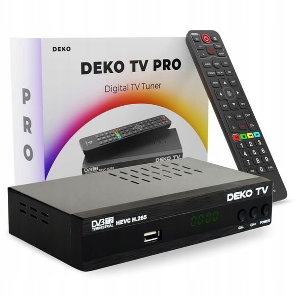 TUNER DEKODER DVBT2 DekoTV PRO Telewizji Naziemnej DVB-T2 HEVC H.265 zdjęcie 1