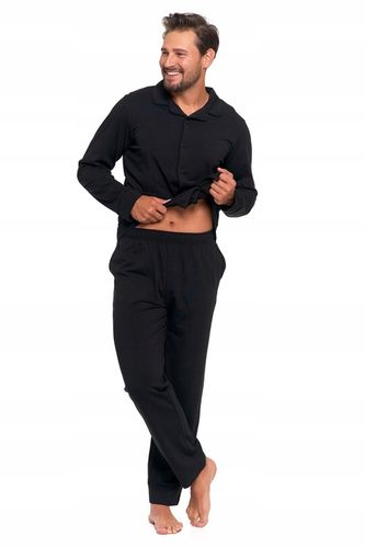 PIŻAMA MĘSKA BAWEŁNIANA ROZPINANA DŁUGI RĘKAW I SPODNIE WYGODNA MORAJ na Arena.pl