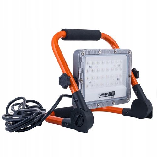 Halogen LED Budowlany 50W 5500lm Uchwyt Przenośny przewód 230V z na Arena.pl