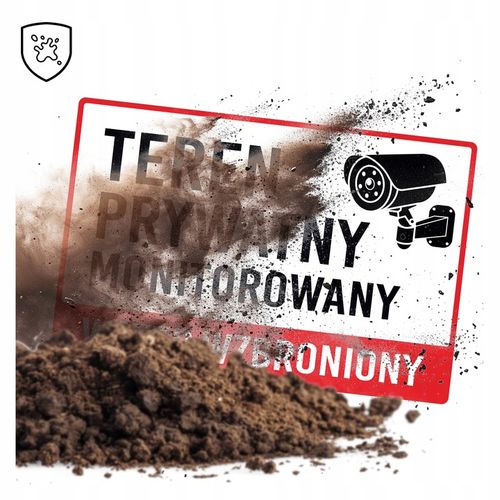 Tabliczka Teren Prywatny Monitorowany Wstęp Wzbroniony PCV 20x30 - 3 sztuki na Arena.pl