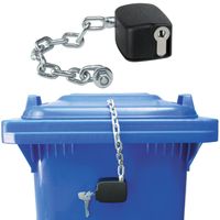 zamek łańcuszkowy zamknięcie do kubła kontenera na śmieci 80l - 1100l