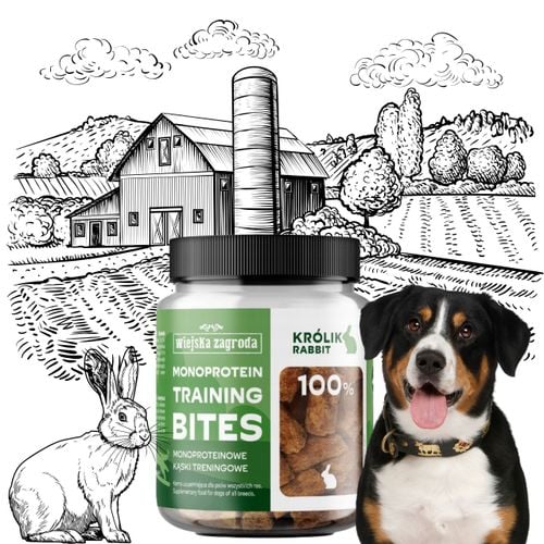przysmak dla psa królik monoproteinowe treningowe 150g wiejska zagroda na Arena.pl