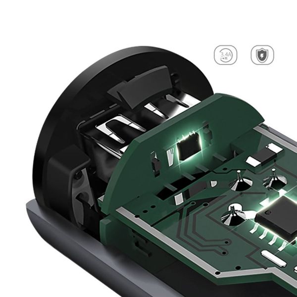 Ładowarka samochodowa 2x USB 3.1A szary zdjęcie 5