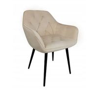 Krzesło stylowe fotel tapicerowane Julia beżowe