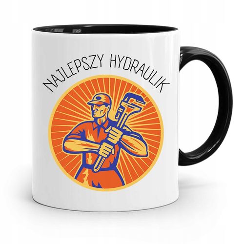 Kubek Czarny Prezent Dla Hydraulika Najlepszy Z Nadrukiem Ze Zdjęciem na Arena.pl