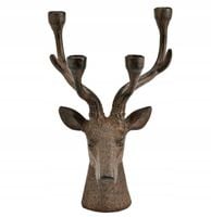 Świąteczny świecznik – głowa renifera z porożem na 4 świece 34 cm