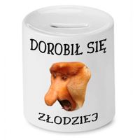 Skarbonka Nosacza Janusza Dorobił Sie Złodziej Z Nadrukiem Ze Zdjęciem