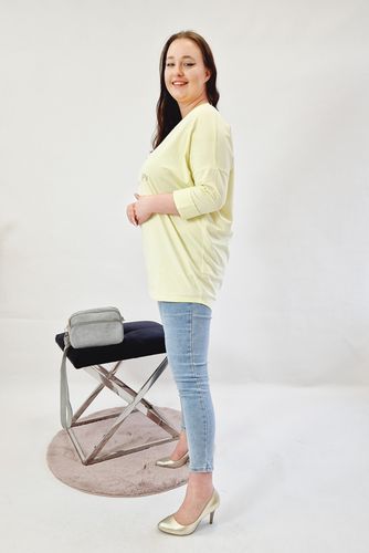 Elegancka Tunika Oversize Żółta UNI na Arena.pl