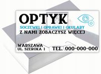 Wizytówki firmowe Foliowane 1000szt wiele różnych wzorów SALON OPTYCZNY