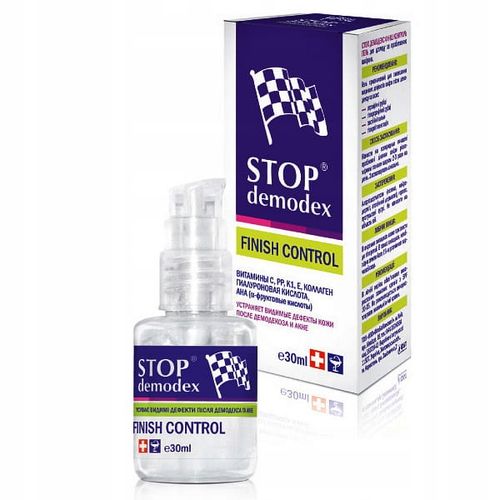 ŻEL DO TWARZY Finish Control  STOP DEMODEX Demodekoza Nużyca Trądzik 30ml na Arena.pl
