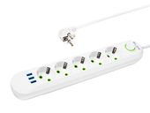 Przedłużacz sieciowy PS-550 5-Gniazd 3xUSB 5m biały 3x1mm