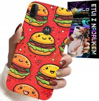 ETUI DO MOTOROLA MOTO E6 PLUS - SŁODKIE UŚMIECHNIĘTE BURGERY POKROWIEC