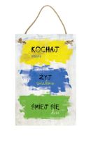 Kochaj Żyj Śmiej się – Obraz – Tabliczka motywacyjna 20×30