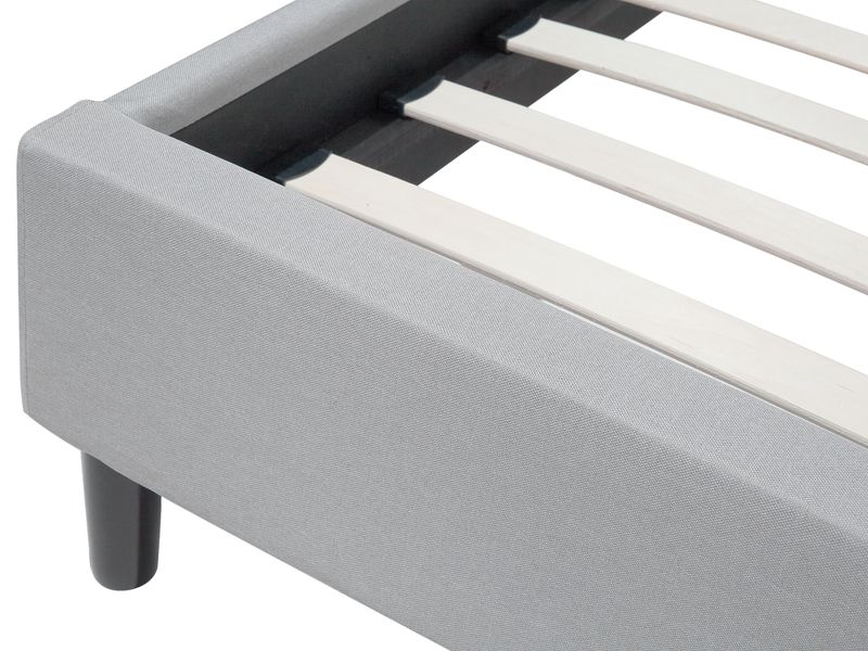 Łóżko tapicerowane 140 x 200 cm jasnoszare SAVERNE zdjęcie 9