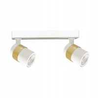 Lampa sufitowa podwójna biała złota reflektorki regulowane Light Prestige