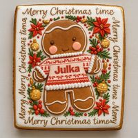 CIASTKO LUKROWANE ŚWIĄTECZNY LUDZIK NO2 PROSTO ROZ.M RĘCZNIE ROBIONE