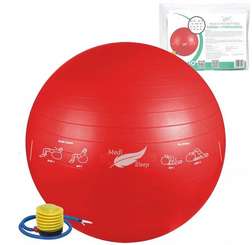 PIŁKA GIMNASTYCZNA REHABILITACYJNA DO ĆWICZEŃ FITNESS ZESTAW Z POMPKĄ 65cm na Arena.pl