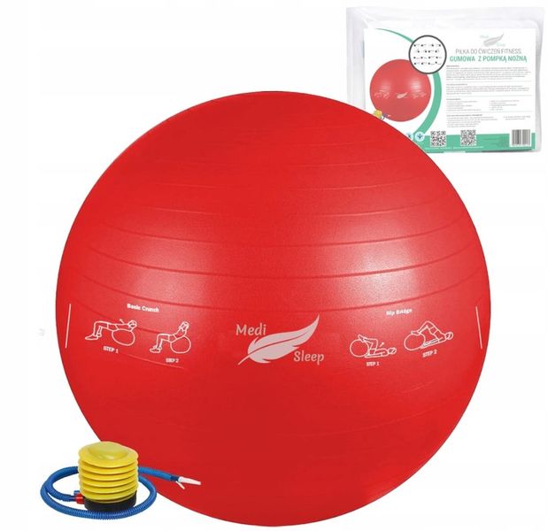 PIŁKA GIMNASTYCZNA REHABILITACYJNA DO ĆWICZEŃ FITNESS ZESTAW Z POMPKĄ 65cm zdjęcie 12