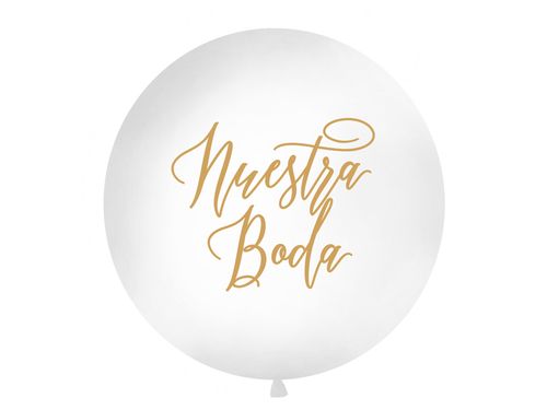 Balon 1 m, Nuestra boda, biały na Arena.pl
