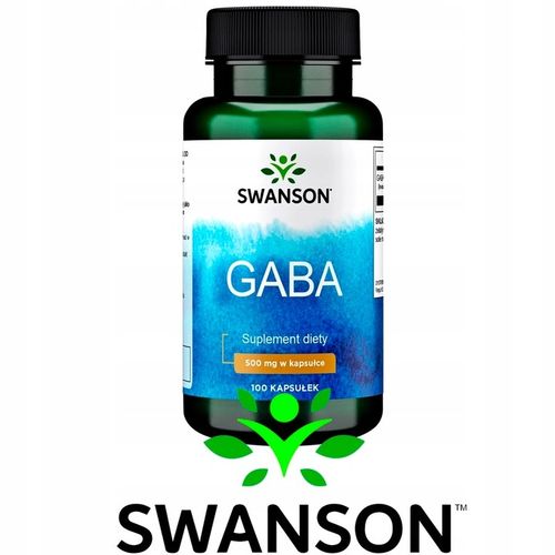 SWANSON GABA 500 mg 100 kapsułek KWAS GAMMA AMINOMASŁOWY serce NASTRÓJ na Arena.pl