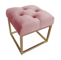 Pufa CHESTERFIELD LOFT ławka postawa złota MG58