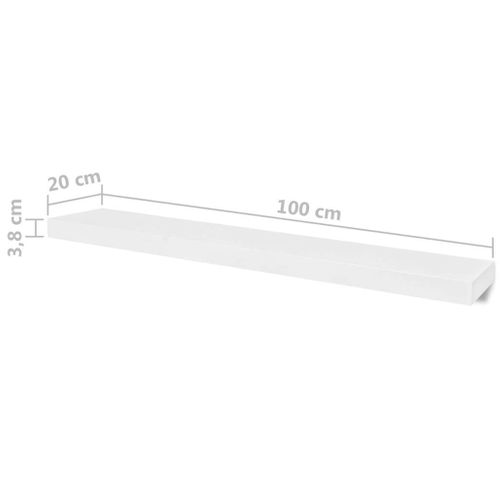 Półki Ścienne, 4 Szt., Białe, 100 Cm na Arena.pl