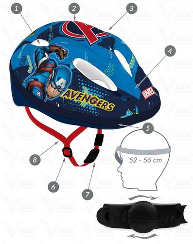 4x ochraniacze kask rowerowy rękawiczki na rower Avengers Ironman Kapitan A na Arena.pl