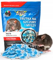 MOCNA PASTA TRUTKA TRUCIZNA ŚRODEK NA SZCZURY MYSZY GRYZONIE NO PEST 1KG