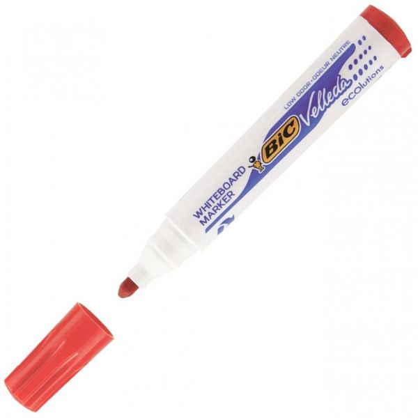 MARKER BIC VELLEDA DO TABLIC OKRĄGŁY CZERWONY 3086129999637 zdjęcie 2
