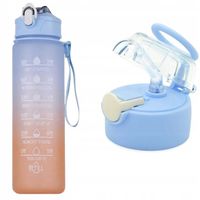 BIDON NA WODĘ 1L Z MIARKĄ BUTELKA MOTYWACYJNA NA SIŁOWNIĘ DO SZKOŁY SPORT