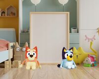 PLUSZOWA MASKOTKA PRZYTULANKA BLUEY BLUE I BINGO 25 CM PLUSZAK DLA DZIECI