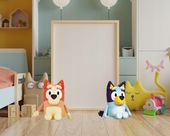 PLUSZOWA MASKOTKA PRZYTULANKA BLUEY BLUE I BINGO 25 CM PLUSZAK DLA DZIECI