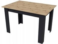 Stół do Jadalni Kuchni Salonu 110x70 Dąb Craft/Czarny NOWOCZESNY LOFT