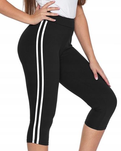 FIT Legginsy z lampasem spodenki 3/4 wysoki stan MORAJ S/M na Arena.pl