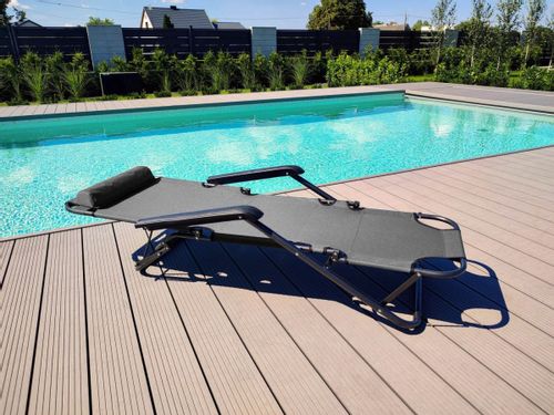 Fotel Leżak LEON grafit na Arena.pl