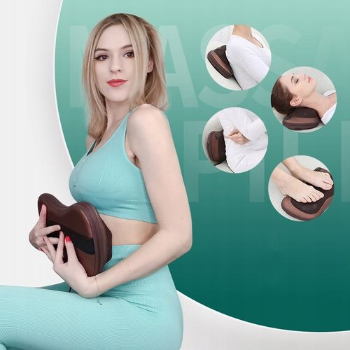 PODUSZKA MASUJĄCA DO KARKU SZYI PLECÓW RAMION CIAŁA NÓG MASAŻER SHIATSU na Arena.pl