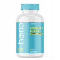 HERB Omega-3 Ultra 90kaps KWASY OMEGA 3 1000mg EPA 500mg DHA 250mg ZDROWIE